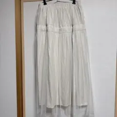 un dix cors アイボリー レーススカート ロングスカートのサムネイル