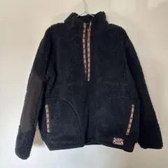 フリースジャケット 黒 カジュアル