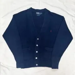 90s ラルフローレン コットン カーディガン ネイビー ヴィンテージ
