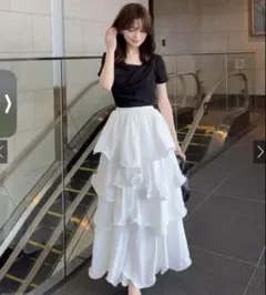 ランダムフリルティアードスカート ru2000
