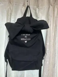 ブラックリボン付きリュック