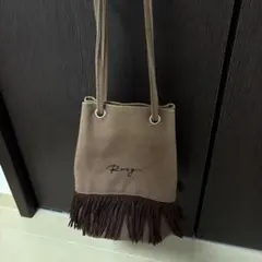 ROXY フリンジ付きショルダーバッグ ブラウンのサムネイル