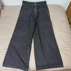 orun リジットブラック ストレートデニム
