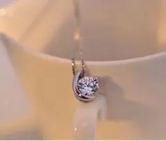 メ*ク様 シルバー925 スワロフスキー風 ネックレス