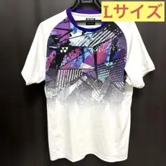 YONEX バドミントン テニス シャツ JP L ホワイト/パープル