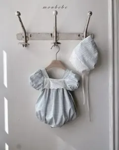 monbebe bear check ロンパース　L(12-24m)のサムネイル