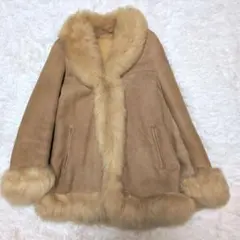 極美品 ユナイテッドアローズ 羊革 ムートン ファー コート Aライン