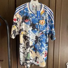 美品 タグ付】adidas マンU 総柄ユニ M - メルカリ