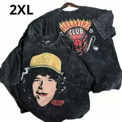 公式 ストレンジャーシングス Dustin 半袖 Tシャツ 両面プリント 2XL
