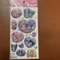 ポップデコパーティ　わたあめカプセルシール　マイメロ　クロミ