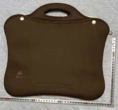 [손잡이가 달린 내장 노트북 케이스 브라운 x 라임 그린]