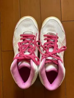 ASICS バスケットボールシューズ ホワイト ピンク 21.5cm 未使用のサムネイル