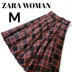美品✨ZARA WOMAN チェック柄フレアスカート M