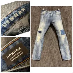 DENHAM MONROE リペアダメージ加工　ストレッチ　デニム　インポートのサムネイル