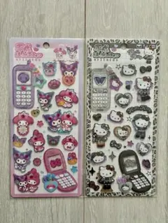 平成はっぴーフォン マイメロクロミ 黒豹キティちゃん 2枚セット