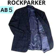 メンズスーツジャケット　AB5 ダークグレー　チェク柄　フォーマル　上品