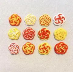 【水引】梅結び 3本取り　オレンジ×黄☆