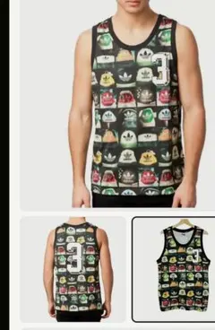 再値下★アディダス★オリジナルス 総柄 メッシュ タンクトップ