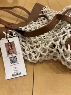 SHEIN ブラウン ホワイト かごバッグ