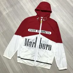 90s'★Marlboro★ビンテージ　ロゴナイロンジャケット　メンズL 赤×白