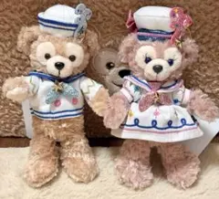 20周年 タイムトゥシャイン ダッフィー＆シェリーメイ ぬいぐるみバッジ