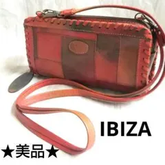 ★美品★ IBIZA イビザ レザー ショルダーバッグ パッチワーク