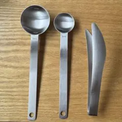 無印良品 柄の長い計量スプーン2本セット・つまめるミニトングまとめ売り