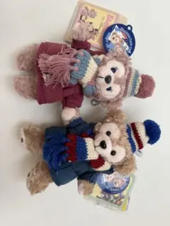 ダッフィー、シェリーメイ　ぬいぐるみバッチ