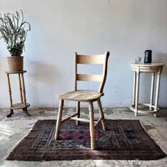 フランス キッズチェア ラッシュ編チェア 無垢材 ブロカント オブジェ