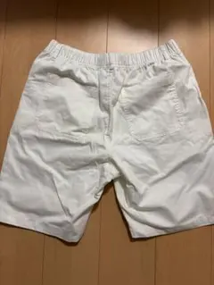 ホワイトショートパンツ ゴムウエスト