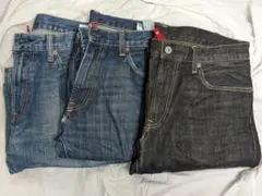 股下90 オールドユニクロ デニム 33インチ ストレートジーンズ 丈長め