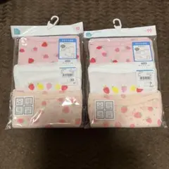 いちご柄キャミソール3枚✖️2 90cm 西松屋　肌着