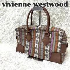 Vivienne Westwood オーブ ストライプ スモールボストンバッグのサムネイル