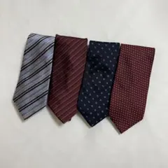 ストライプ・ドット　ネクタイ4本セット　コムサ　ISLAND SPALDING