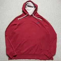 The North Face スウェットパーカー レッド バックプリント