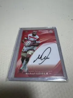 bbm ラグビー日本代表　リーチマイケル 直筆サインカード　縦型