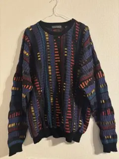 ヴィンテージ希少品！90s TUNDRA 3Dニット セーター XLカナダ製のサムネイル