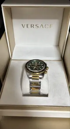VERSACE 腕時計 クロノグラフ ゴールド VEZ900421 グレカロゴ - メルカリ