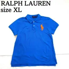 美品★ラルフローレン 半袖ポロシャツ ビッグポニー ブルー XL
