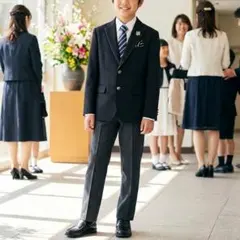 Y7428*ミチコロンドンコシノ☆ブレザー☆150☆黒☆フォーマル☆卒業式☆男児