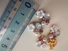 パーツ　フローラルデザイン ハンドメイド素材　10パーツ