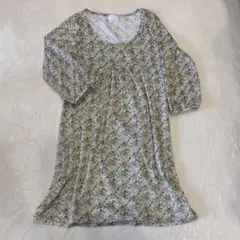 １度着用のみ　　ナチュラルビューティーベーシック　ベロア　ワンピース　M