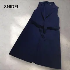 スナイデル ロング ジレ コート ウエストマーク ウール混 フリーサイズ