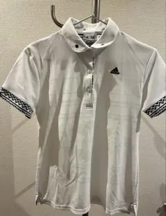 adidas golfゴルフウェア　ポロシャツ　半袖　ホワイト