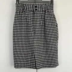 Rioduent ハウンドトゥースパターン タイトスカート