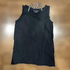 ハートマーケット　ブラック Vネック キャミソール　ノースリーブ