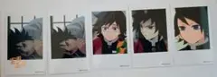 鬼滅の刃　柱カフェ　チェキ風ブロマイド　冨岡義勇　レア　箔押し　ノーマル　計５枚