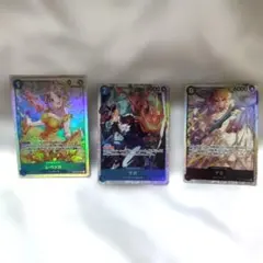 ワンピースカードゲーム　神の島の冒険　SR　レベッカ　サボ　ナミ　３枚セット