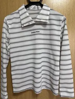 HEAD ヘッド ゴルフウェア 長袖 ポロシャツ ボーダー M