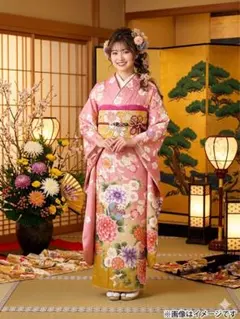 振り袖　フルセット　別誂長襦袢　金彩加工　刺繍入り　銀通し　成人式　840